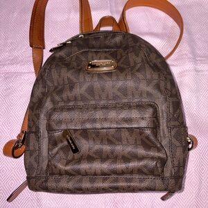 Michael Kors Signature Brown Backpack